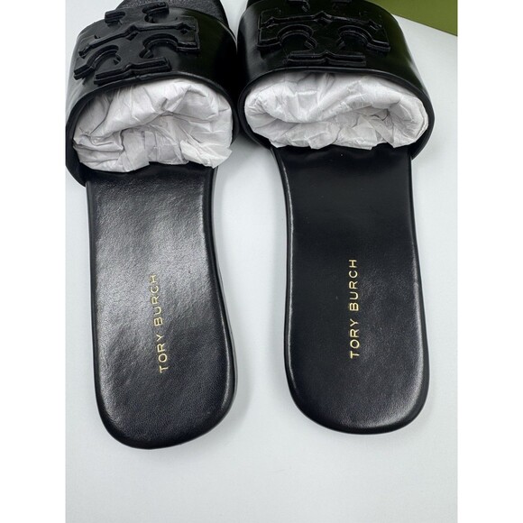 Tory Burch INES Classic Single-Band Goat Leather Slide (Perfect Black) Size 6 - Picture 5 of 16